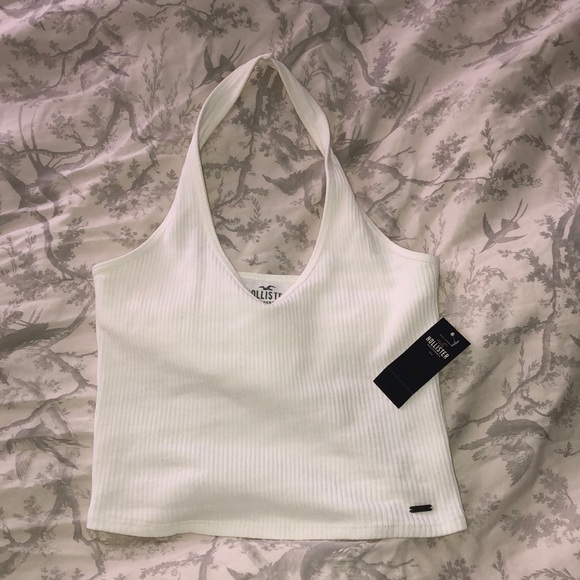 Hollister Tops - White Halter Top Size M